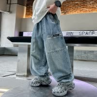 男童秋装裤子炸街牛仔裤春秋新款中大童秋季儿童装痞帅长裤潮