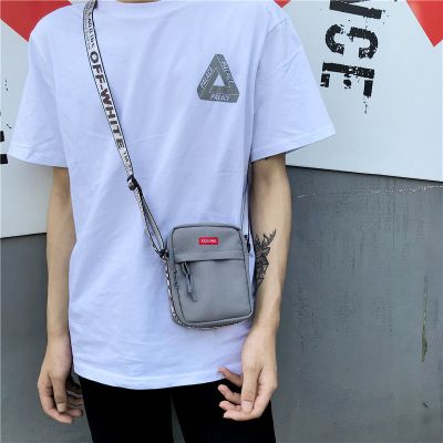 派尼美特单肩包男士帆布斜挎包运动学生背包休闲迷你手机包女手拿小包旅行