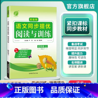 语文 四年级上 [正版]2024年秋 小学语文实验班同步提优阅读与训练四年级上册人教版 4年级上语文RJ版同步专项训练写
