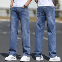 当季商务牛仔裤男士大码加肥加大直筒宽松商务百搭中高腰长裤