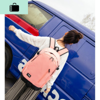 男士多功能双肩包大容量旅行包男女初中高中学生书包潮流时尚背包NEW LAKE 藕色高48*宽33*厚15cm