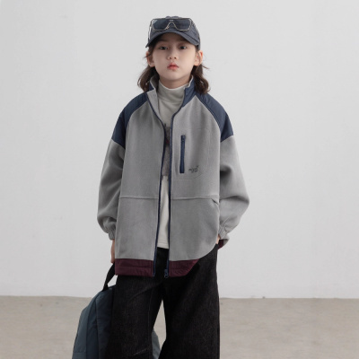 男童摇粒绒外套秋冬款新款大男孩冬装儿童冬季加厚夹棉上衣潮