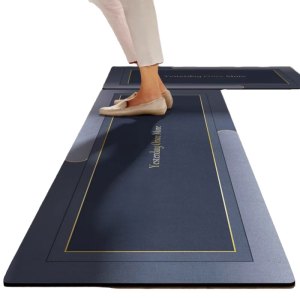 久瑞(JIURUI) 德国品质厨房地垫防滑防油吸水速干橡胶底不移位硅藻泥吸油脚垫子 素色简餐硅藻泥软垫 60*120cm