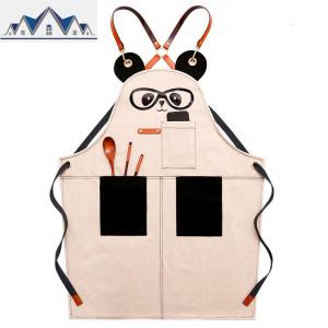 围裙牛仔韩版时尚女奶茶店咖啡可爱美发花店男工作服儿童定制LOGO 三维工匠