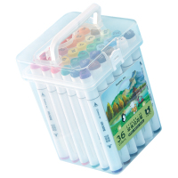 齐心 ZYMK09-36 双头马克笔 1.0-6.0mm 配 36色/桶