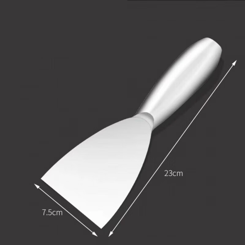 美克杰不锈钢一体油灰刀铲刀清洁铲子墙填缝小刮刀抹泥刀刮腻子工具 一体式3寸 镜面不锈钢#不易断#精工