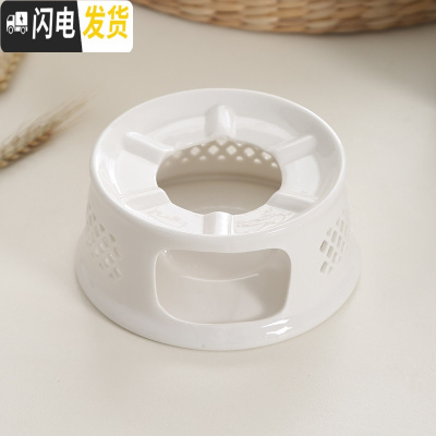 三维工匠日式耐热透明玻璃花茶壶煮水果茶套装家用茶杯蜡烛煮茶炉下午茶具 玲珑温茶底座D款(送10颗蜡烛)