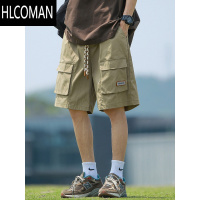 HLCOMAN日系工装短裤男款夏季2025新款外穿美式宽松运动休闲男士五分裤子