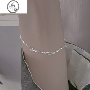 JiMi925银银莫比乌斯手链女2023年新款闺蜜手环轻奢小众设计高级手饰 莫比乌斯手链通体S925银