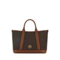 Michael Kors女士牛津布拼金色五金手提购物袋小号手拿斜挎包