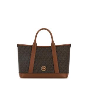 Michael Kors女士牛津布拼金色五金手提购物袋小号手拿斜挎包 PRINTED