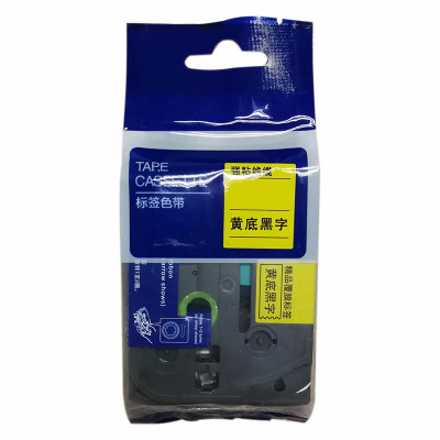 鑫诚达 TZ-651 24mmX8m 黄底黑字 色带 (计价单位:盒) 黄色
