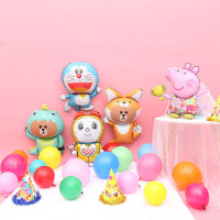 家柏饰(CORATED)铝膜动物氦气球生日派对装饰布置恐龙可飘空带托杆儿童