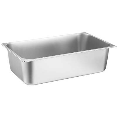 不锈钢份数盆长方形不带盖方盆分数盘快餐车食物餐盆商用自助分数盆餐具套装 泉好 不锈钢份数盆 53*33*10CM 个