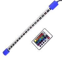 鱼缸灯水族箱照明潜水七幻彩遥控变色led龙鱼鹦鹉三基水中灯管