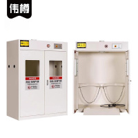 伟樽煤气瓶柜白色双瓶二代报警器900*450*1200mm台