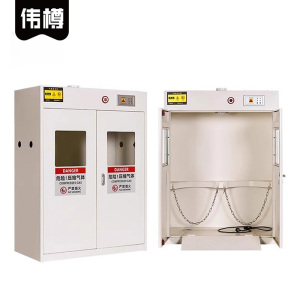伟樽煤气瓶柜白色双瓶二代报警器900*450*1200mm台