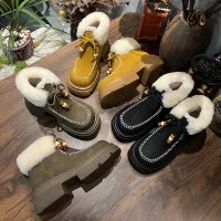 真羊毛雪地靴女冬季新款厚底加绒棉鞋女保暖复古短靴百搭靴子