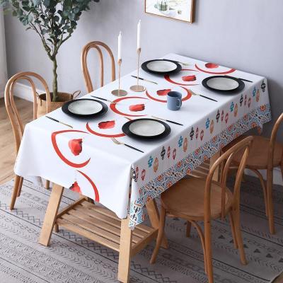 家柏饰(CORATED)简约桌布防水防油防烫免洗pvc餐桌布长方形茶几布桌垫北欧