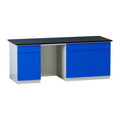 臻远 ZY5052710 实验台实验室 工作台实验桌操作台 全钢深蓝2米边台