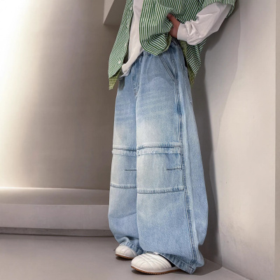 儿童装男童春秋款牛仔裤子2026新款中大童男孩春装春季休闲长裤潮