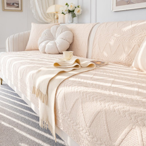 京城派北欧水洗纯棉沙发垫现代座垫民宿防滑提花沙发套罩四季通用 沙发垫