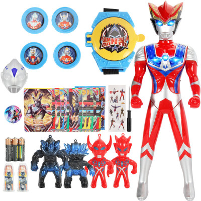 奥特曼玩具宇宙战士模型玩具儿童早教人偶故事机迪迦罗布捷德赛罗超人模型送儿童68cm罗索奥特曼故事机送29礼-
