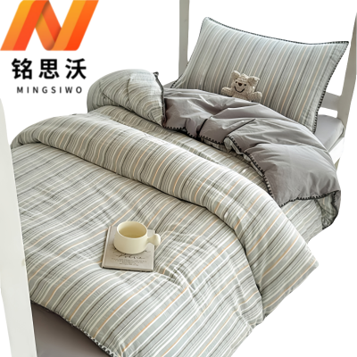 铭思沃四件套1.8*2.0m床 灰条纹 套