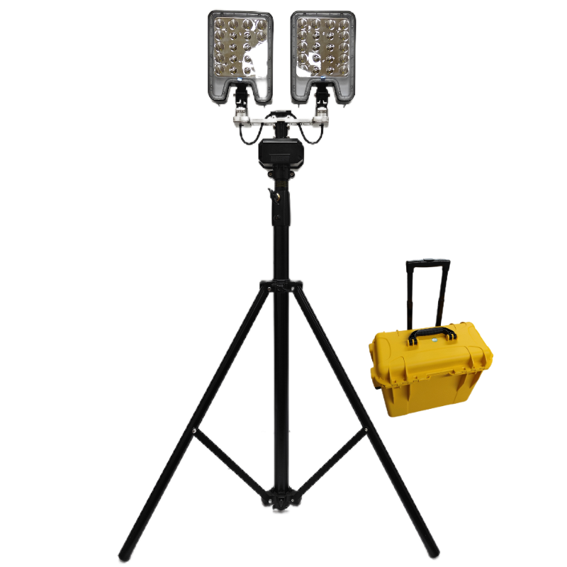 简鼎 JD6813B 3000W IP65 DC18.5V 5700K LED 便携升降灯(计价单位:台) 黑色