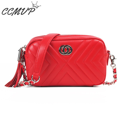 CCMVP品牌自营质量保证-CCMVP休闲品牌斜挎女菱格链条夏季少女迷你女夏天新款韩版斜挎软皮小潮