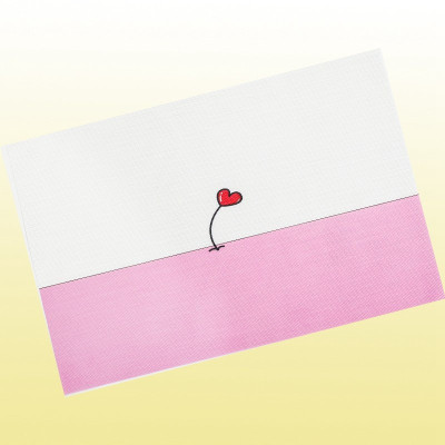 家柏饰(CORATED)小学生餐垫 儿童餐桌垫防水防油风布艺午餐隔热垫一年级餐垫布 爱心[四片装] 30*45