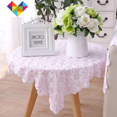 后背欧式。靠背搭布艺巾白色薄款蕾丝沙发巾盖巾全沙发扶沙发手巾粉色升级小花(24针超厚)90*90cm方巾御蓝锦