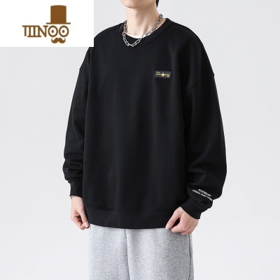 YANXU圆领卫衣男款新款ins潮牌休闲套头长袖运动上衣宽松t恤