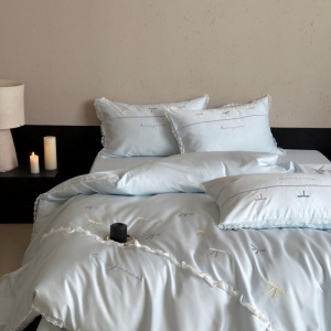 四季款A类100s纯棉长绒棉四件套敏感肌小众款床品全棉小清新被套