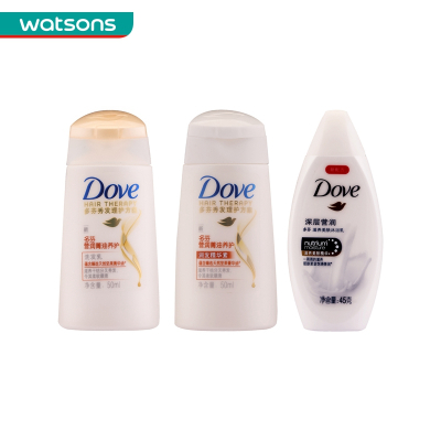 屈臣氏-多芬营润菁油随行装(沐浴露45克+洗发乳50毫升+护发素50毫升)洗护套装