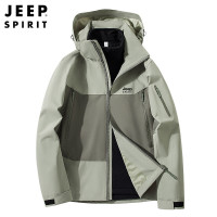 JEEP SPIRIT冲锋外套男女情侣款三合一防泼水秋冬防风保暖两件套登山服