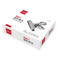 齐心 B3611 强力圆形票夹 1# 240页 镍 6只装