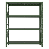 东升顺消防铁锹镐农具摆放架安保装备器材存放架绿色货架1.5米货架中型-主架