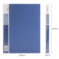 得力(deli) 5003 A4活页资料册资料册插袋文件册财务票证收纳 30页