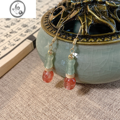 JiMi新中式古风耳钉女小众设计感耳环2023年新款潮长款流苏显脸小耳饰