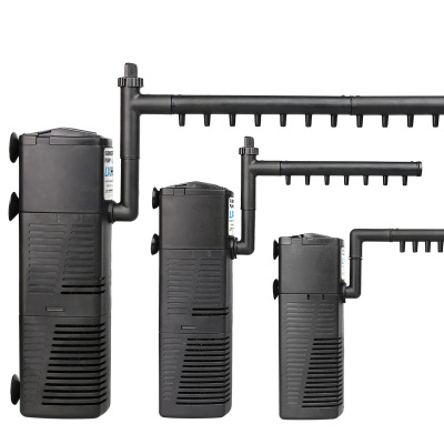 鱼缸过滤器雨淋式三合一净水内置过滤器水族箱用养鱼增氧气泵