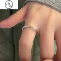 JiMi莫比乌斯环情侣戒指一对男女对戒s925银银个生指环ins风清新