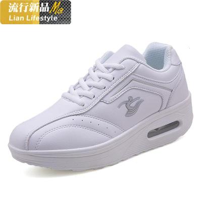 运动鞋女2020春季新款梦之队真皮广场舞蹈鞋皮面跳摇摇鞋旅游鞋知义(ZHIYI)休闲鞋