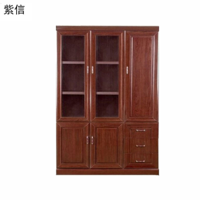 紫信 文件柜贴实木皮柜落地柜三门柜 2000*1200*400mm 个
