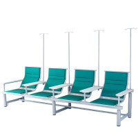 晋舰 输液椅医院诊所点滴吊针排椅大厅加固加厚候诊椅四人白板扶手绿色