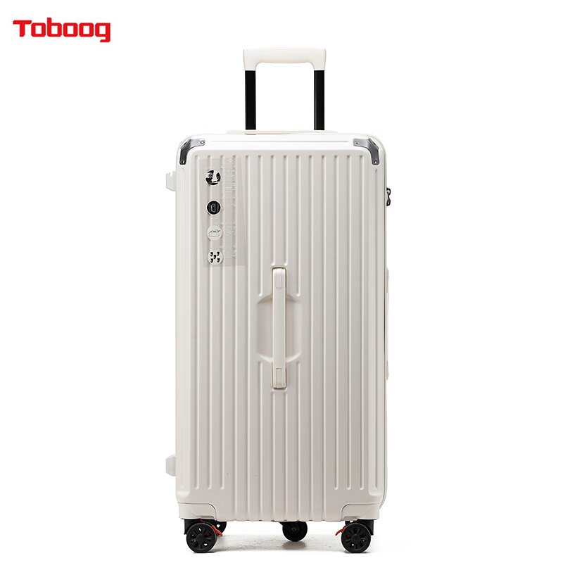 途帮(TOBOOG)拉链旅行箱行李箱登机箱拉杆箱2110 22寸白色