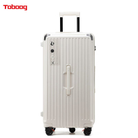 途帮(TOBOOG)拉链旅行箱行李箱登机箱拉杆箱2110 22寸白色