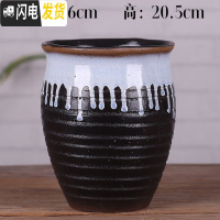 三维工匠宜兴紫砂花盆老桩多肉盆景法师盆栽透气粗陶陶瓷大号盆 菠萝捏口黑挂白 大花盆容器