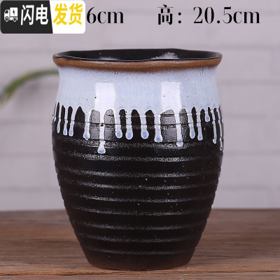 三维工匠宜兴紫砂花盆老桩多肉盆景法师盆栽透气粗陶陶瓷大号盆 菠萝捏口黑挂白 大花盆容器