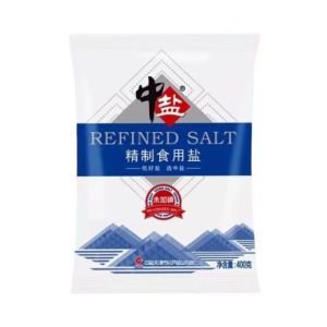 中盐 精制食用盐(未加碘)400g